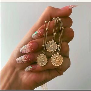 Zodiac Constellation Gold Coin Necklace